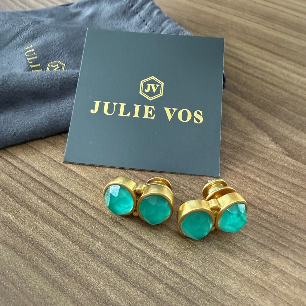 Julie Vos Gold Honey Duo Earrings